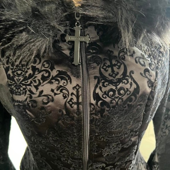 Killstar moonspell hooded coat flare sleeve size small - Picture 4 of 7